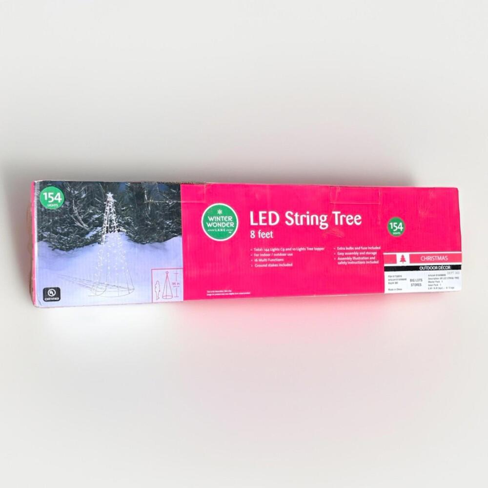 Christmas Tree Winter Wonderland LED String 8 Ft. New